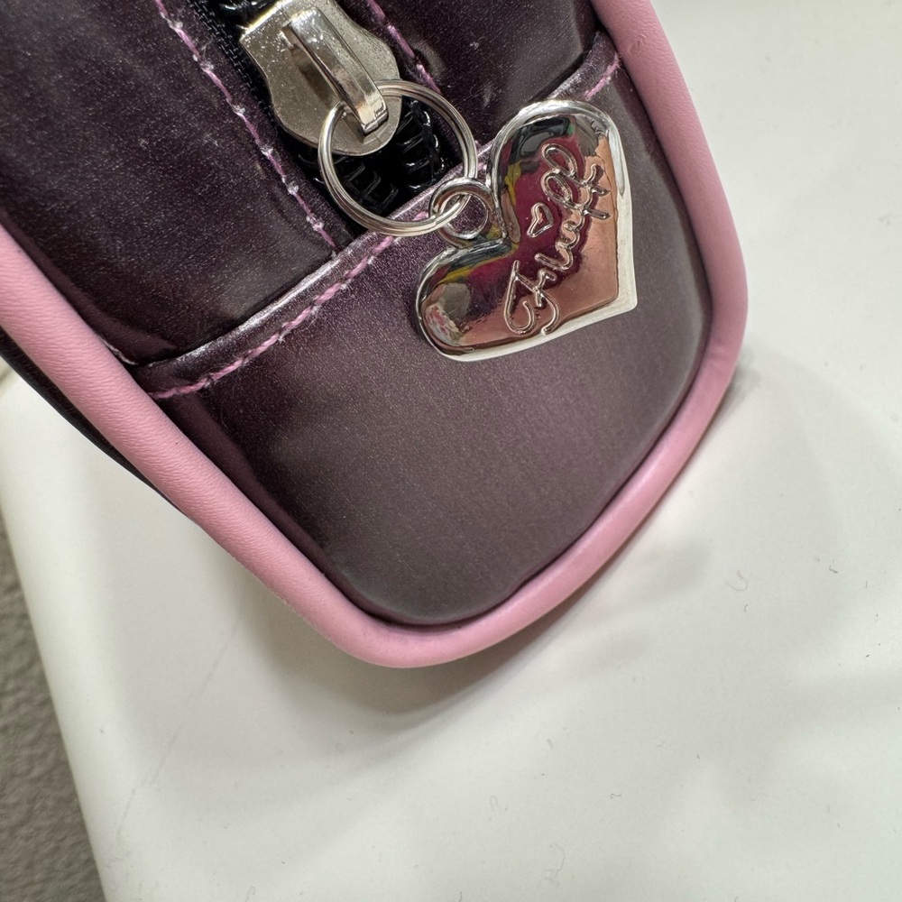 Fluff Pink and Black Cosmetic Bag - Picture 3 of 4